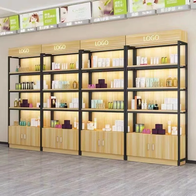 Kustom. Rak Lemari Pajangan Rak Supermarket Rak Pajangan Multi Lapis Rak Kosmetik Alat Tulis Kabinet Anggur