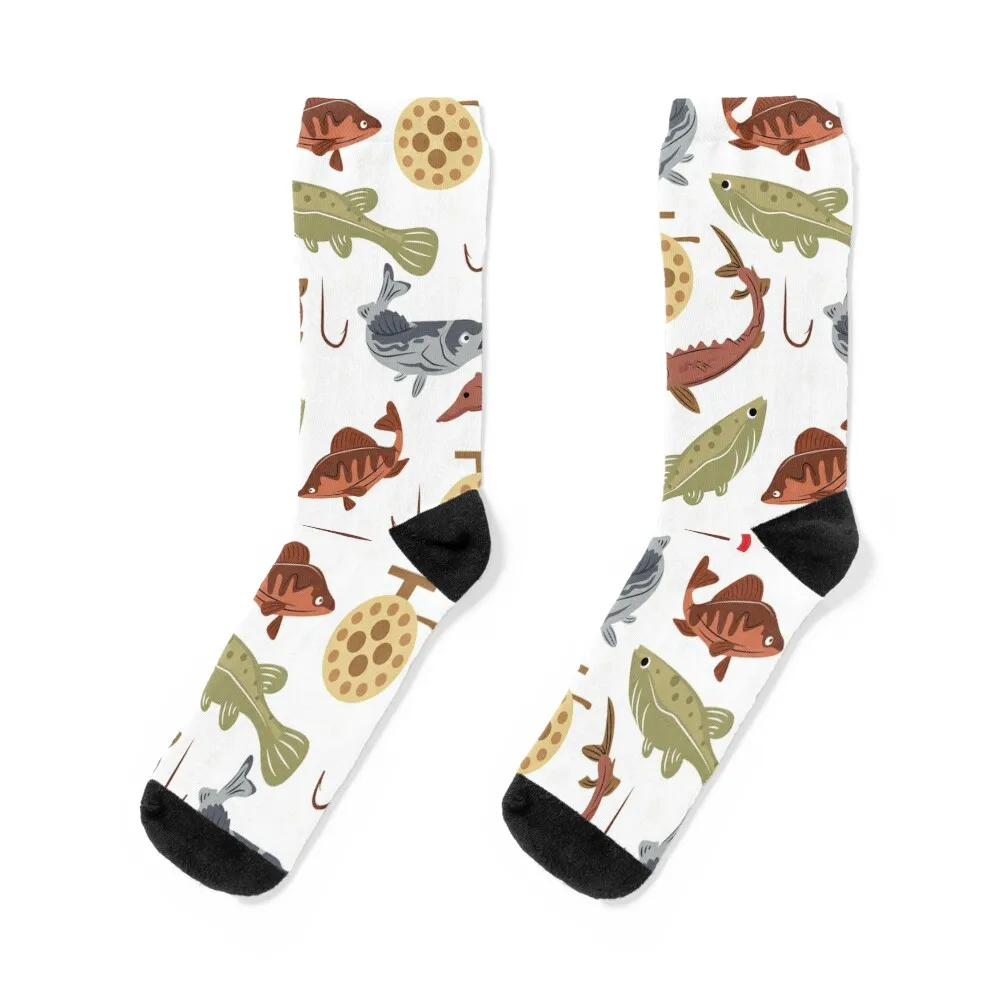 

Funny fishing pattern for fishing lover Socks compression Novelties aesthetic cute Girl'S Socks Men's