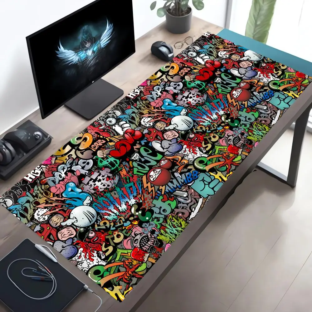 

XXL Large Size Gaming Mouse Pad, Multi-color Collision Style Pattern Mouse Pad, Office Desk Pad, Suitable for Office and Gaming