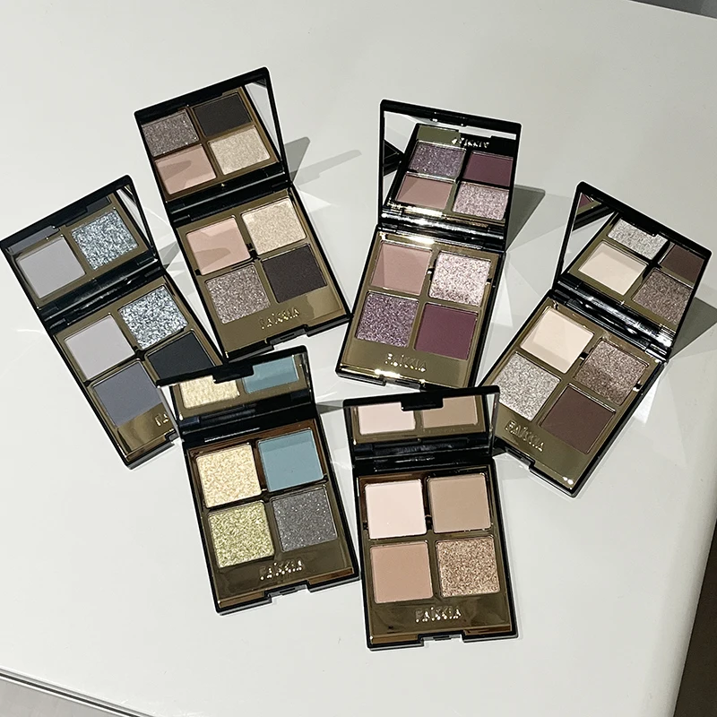 FAICCIA Four-color Eyeshadow Palette Daily Makeup Smoky and Sparkling Eyeshadow Smooth Fine Original Make-up Cosmetics Beauty