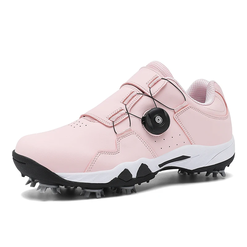 Outdoor Lawn Professional Golf Shoes Wear-resistant Waterproof Sports Shoes Non-slip Rotating Buttons with Nails Training Shoe