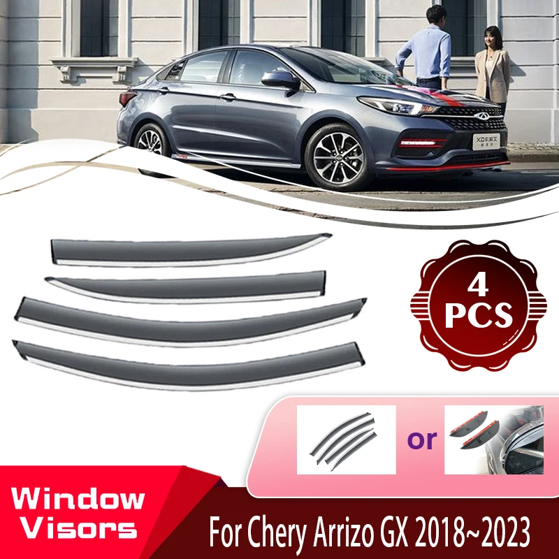 

Car Rain Deflector For Chery Arrizo GX 5 6 Plus Pro 2018 2019 2020~2023 Car Window Wind Sun Rain Visor Deflector Car Accessories