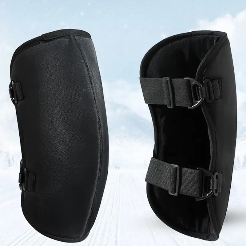 Motorcycle Knee Brace Elastic Knee Braces Windproof Knee Guards With Fleece Lining For Winter Cold Weather