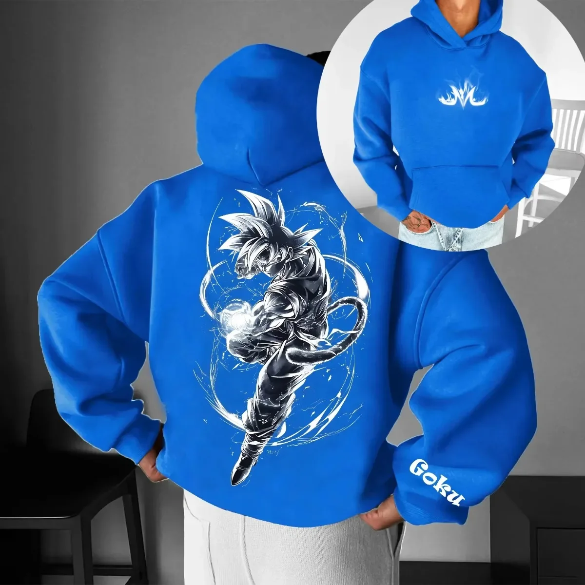 เสื้อฮู้ดลายตัวละครดราก้อนบอล สไตล์ญี่ปุ่นสุดฮิต สำหรับผู้ชายและผู้หญิง  คอลเลคชั่นฤดูใบไม้ร่วงและฤดูหนาว