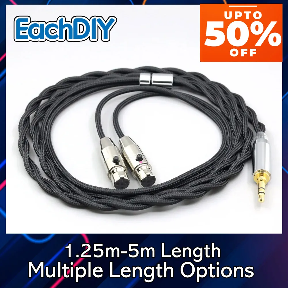 

Нейлоновый кабель для наушников с графеновым покрытием из чистого 99% серебра, палладия и золота для Monolith M1570 Over Ear Open Back Balanced Planar 8313