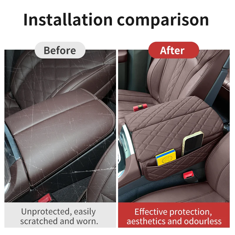 For BMW G30 G32 6GT F10 G05 G06 G07 G11 G12 X5 G05 X6 G06 X7 G07 Car Center Console Armrest Protector Cover Pad With Storage Bag