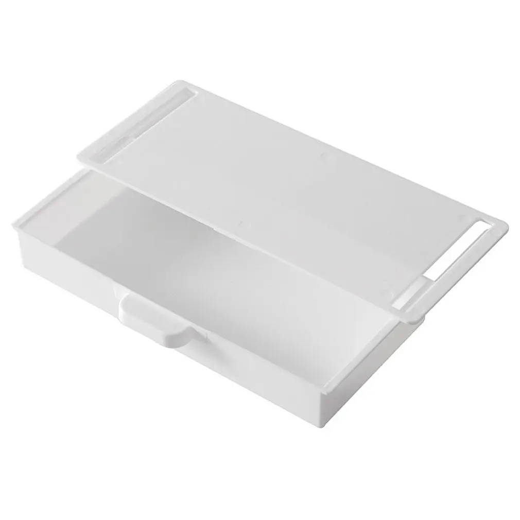 Bandeja de lápices autoadhesiva creativa, cajón de almacenamiento de mesa de escritorio, caja organizadora debajo del soporte del escritorio, caja de almacenamiento autoadhesiva