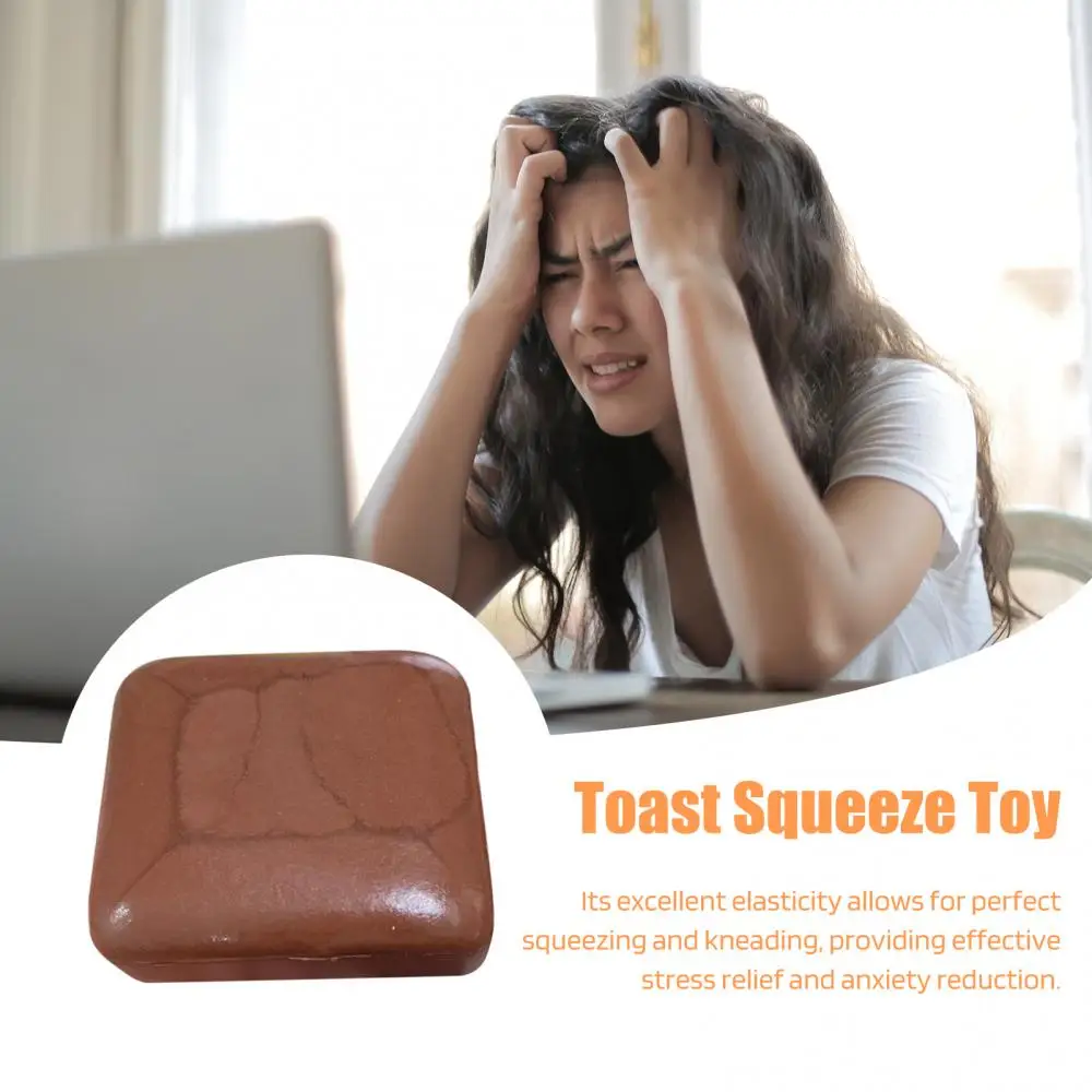Simuliertes Lebensmittelspielzeug, Toast-Quetschspielzeug, langsamer Rückprall, Schokoladen-Toastspielzeug zur Stressabbau, tragbares Zappeln für Kinder zur Angstzustände