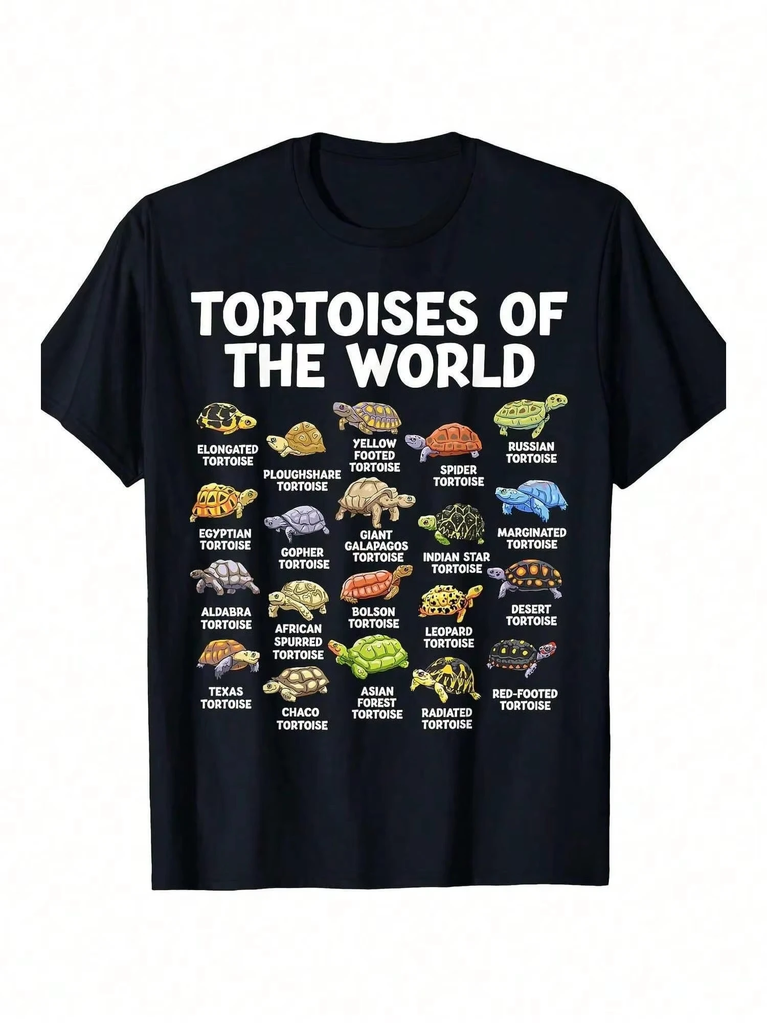 

Men's Tortoises of The World Graphic Tee Cotton Breathable Oversized T Shirt
