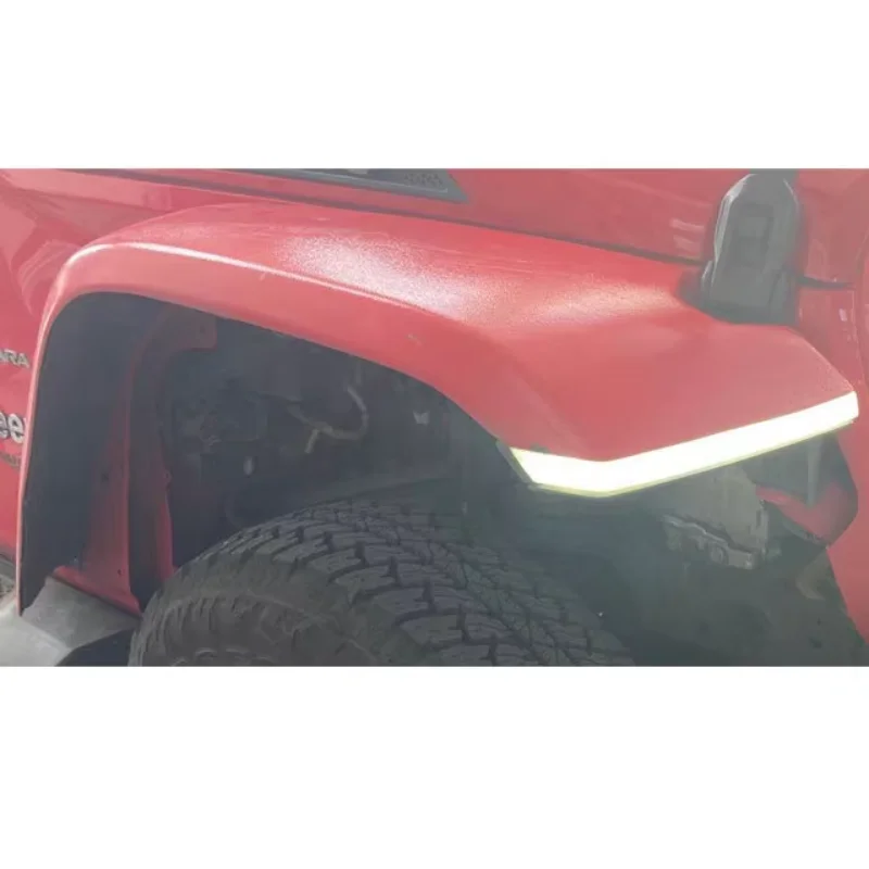 

For New Style 4X4 ABS Plastic Modified Fenders With Led Lights Painted Fender Flares For Wrangler JL 2018