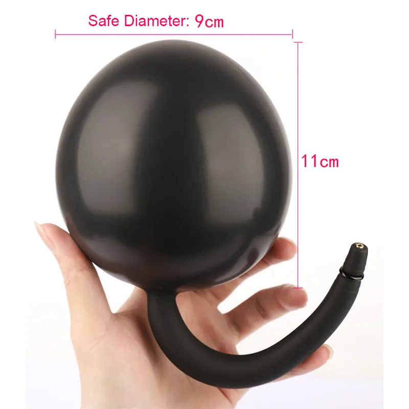 Separate Pump Inflatable Butt Anal Plug Dilator with Puppy Tail Dildo Anal Sex Toys for Man and Women Couple Anal Vagina Expande