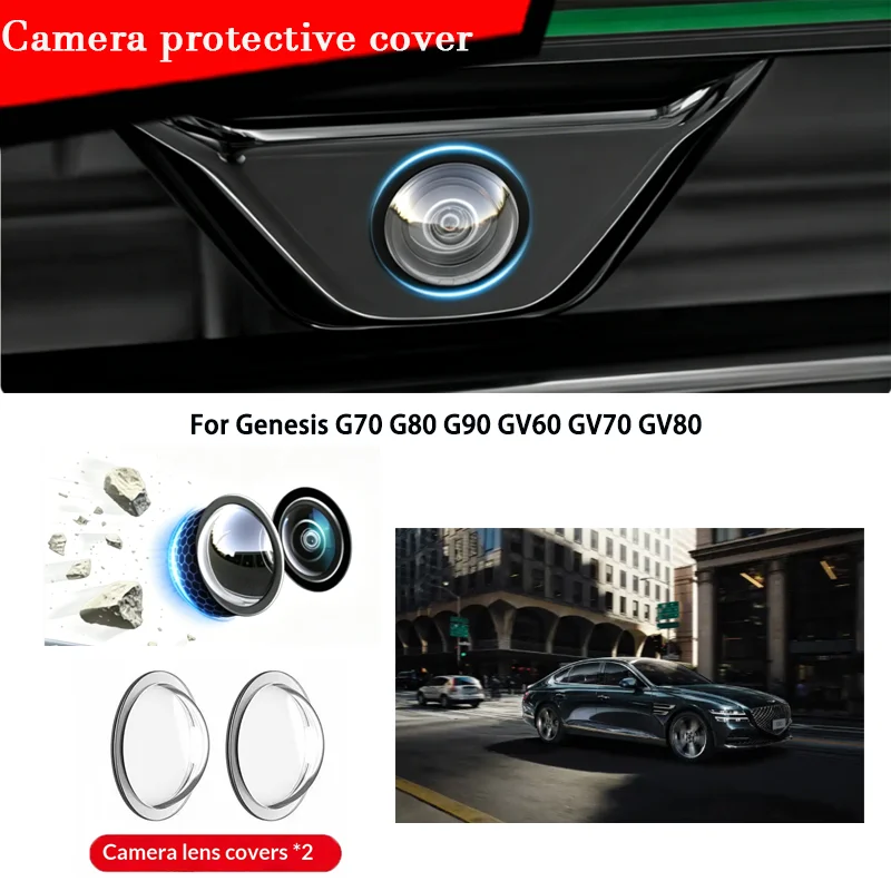 Car Camera Protective Cover Lens Cover For Genesis G70 G80 G90 GV60 GV70 GV80 Anti Scratch HD Transparent Protection