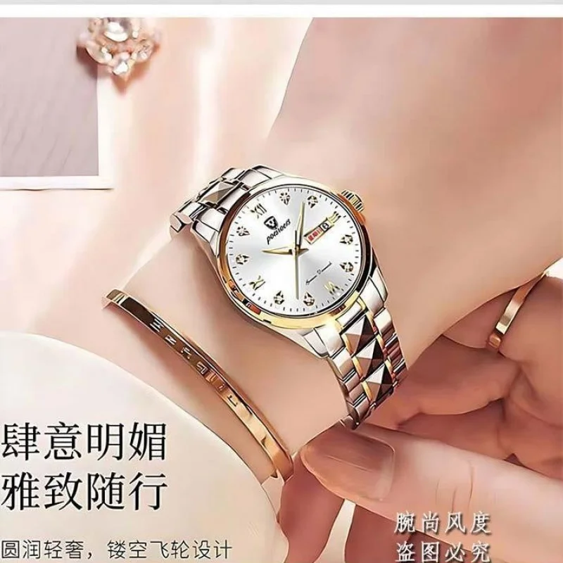 

New Women's Automatic Mechanical Watch Hollow out Fashion Good-looking Calendar Waterproof Luminous