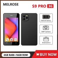 Melrose S9 Pro Super Mini Phone Quad Core 2GB+16GB 1000mAh Mobile Phones Android 8.1 3.0 Inch HD Dual SIM 3G Network Cellphone