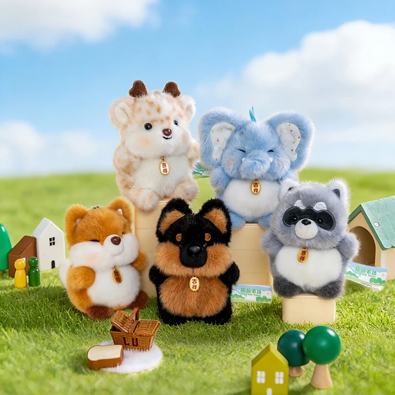 Kawaii 11 Stile Cartoon-Tier Plüsch-Anhänger Katze Löwe Krokodil Esel Schimpansen Spielzeug Niedlicher Schlüsselanhänger Taschen-Deko Auto-Innenausstattung