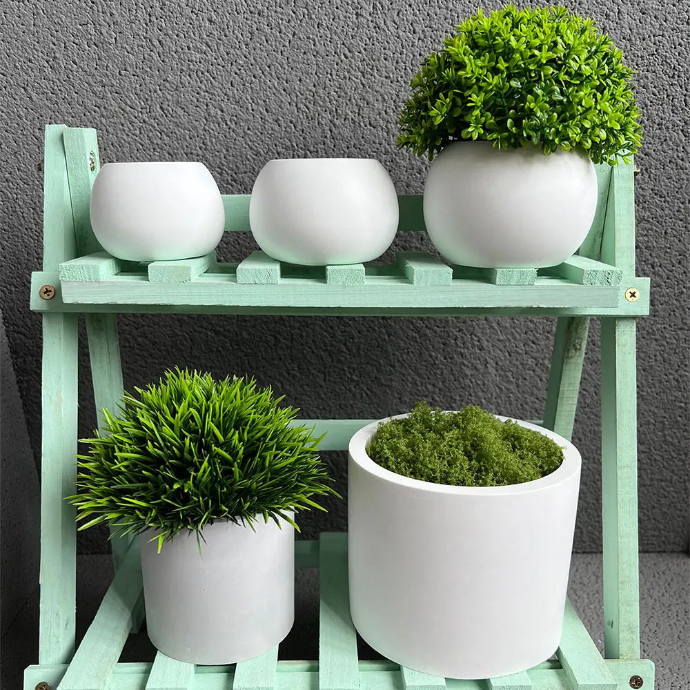 Spherical Plant Pot Concrete Silicone Mold Round Indoor Flowerpot Cement Mold Candle Vessel Plaster Epoxy Resin Mold DIY