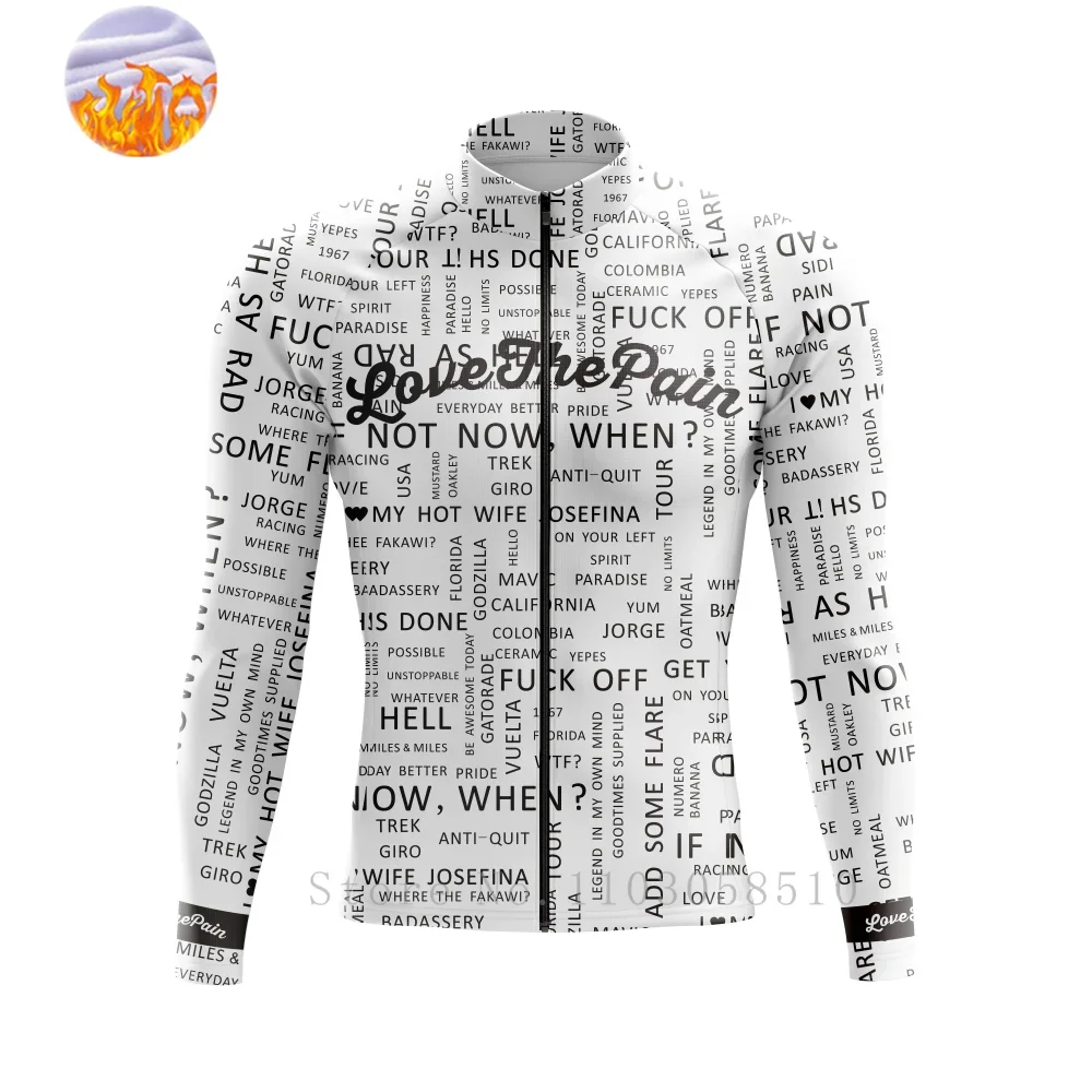 love-the-pain-men's-cycling-jersey-winter-long-sleeve-bike-jacket-top-with-3-rear-pockets-mountain-bike-mtb-road-bike-cycling