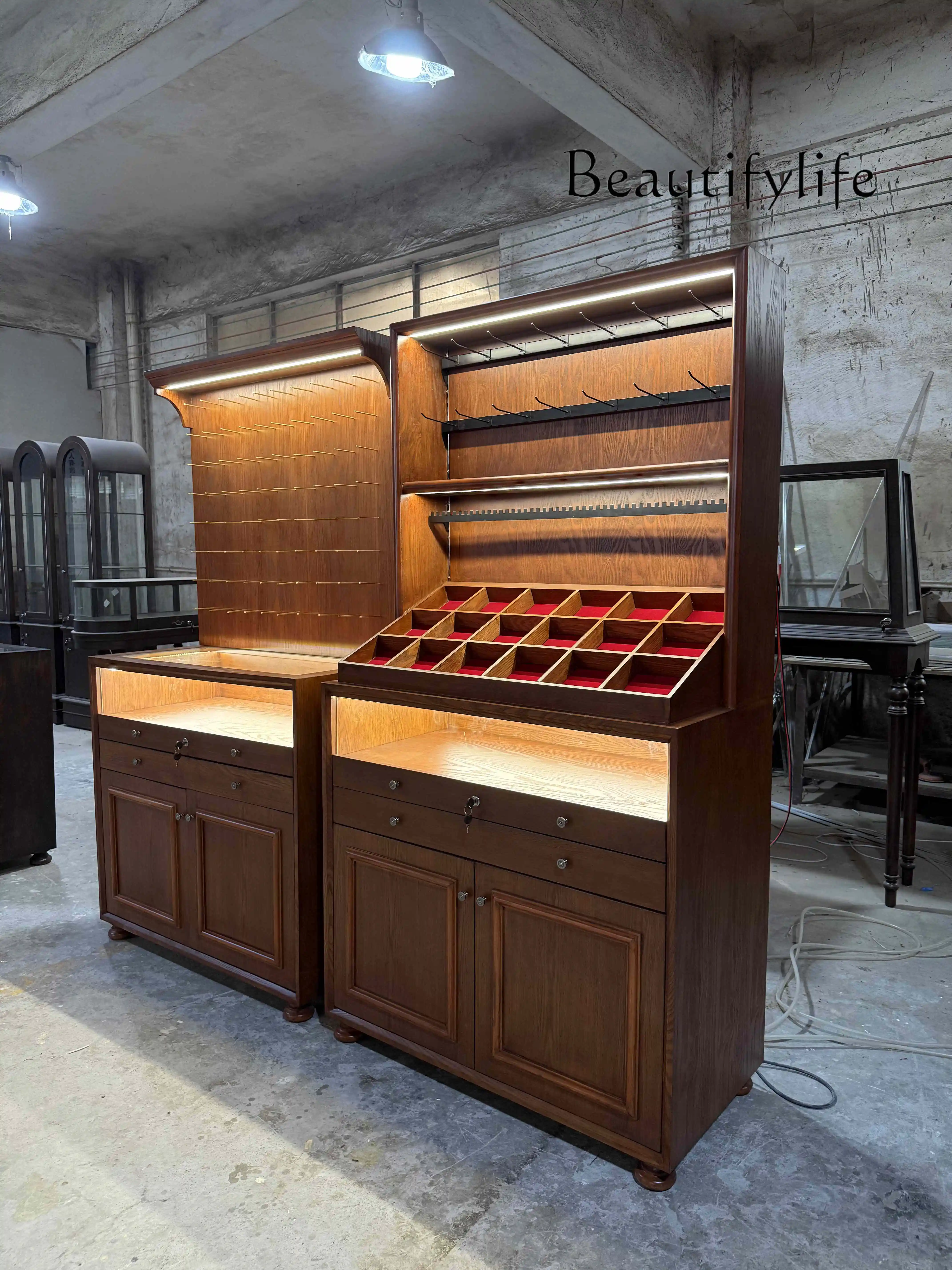 Medieval Jewelry Cabinet Earrings Necklace Display Cabinet Bracelet Bracelet Display Jewelry Cabinet Retro Style
