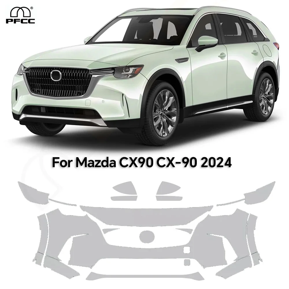 

For Mazda CX90 CX-90 2024 Pre-cut TPU Car Paint Protection Film Auto Bumper Anti-Scratch Clear Bra PPF Decal Sticker Resistant