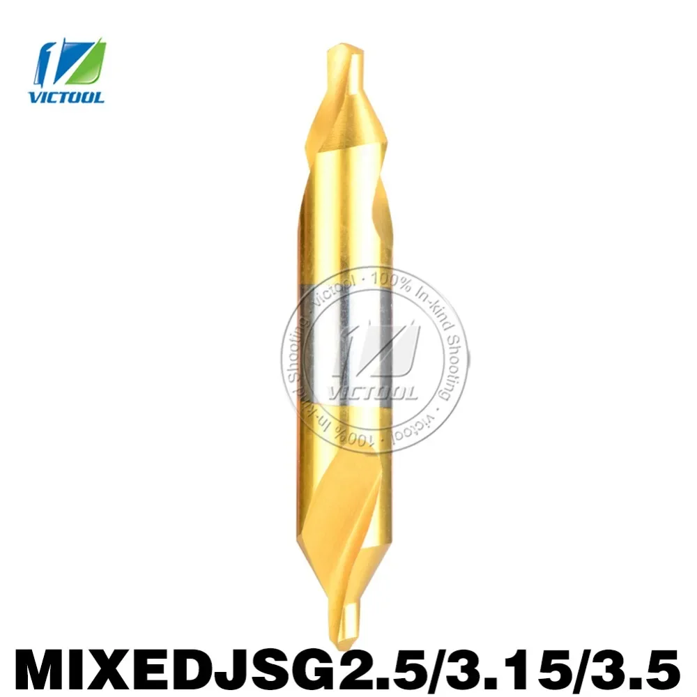 

3pcs/lot High-Speed-Steel Mixed JSG2.5/3.15/3.5 Combined Center Drills Bit Set 60 Degree Angle Countersink Tool For Metalworking