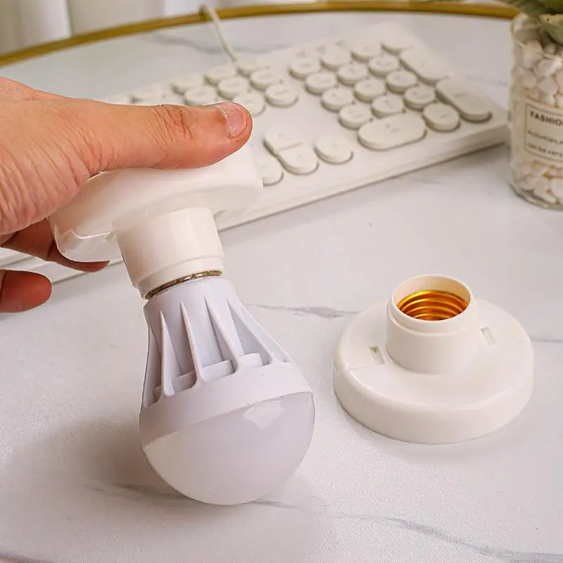 1/3/5PCS Light Bulb Holder For Ceiling Fan E27 Screw Cap Socket White Ceiling Light Lamp Bulb Fixing Base Stand