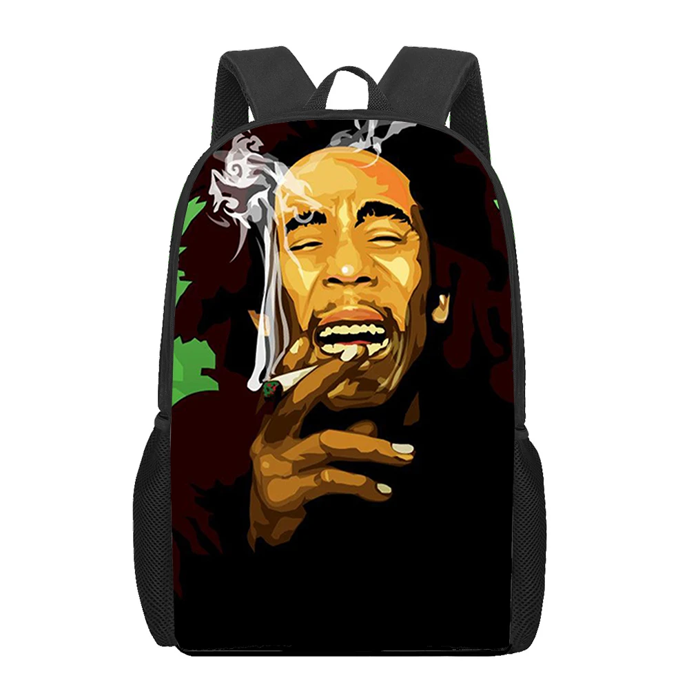 Sac à Dos Bob Marley de Grande Capacité pour Homme et Adolescent, Cartable d'École pour Enfant et Garçon, 03