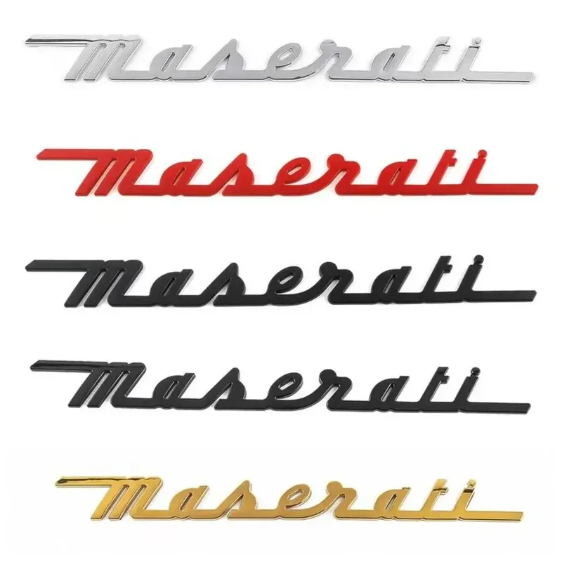 

Car Trunk Rear Tailgate Nameplate Letter Logo Emblem Badges Sticker For Maserati Ghibli Q4 GTS Granturismo Quattroporte Levante