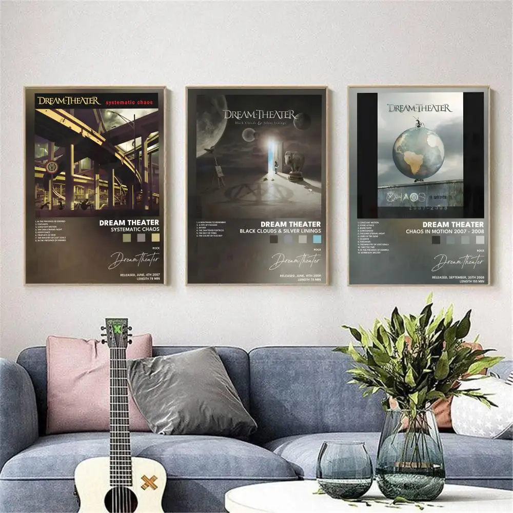 روك باند D-حلم مسرح اللوحة الخط المنزل غرفة نوم مقاوم للماء قماش المشارك غير المؤطرة جدار الفن طباعة الديكور جدارية #4