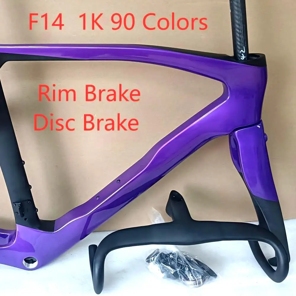 

Road Carbon Bike Frame with Handlebar F14 Frame 1K Carbon, Bicycle Frameset with Handlebar, Shipping by XDB UPS DPD for EU
