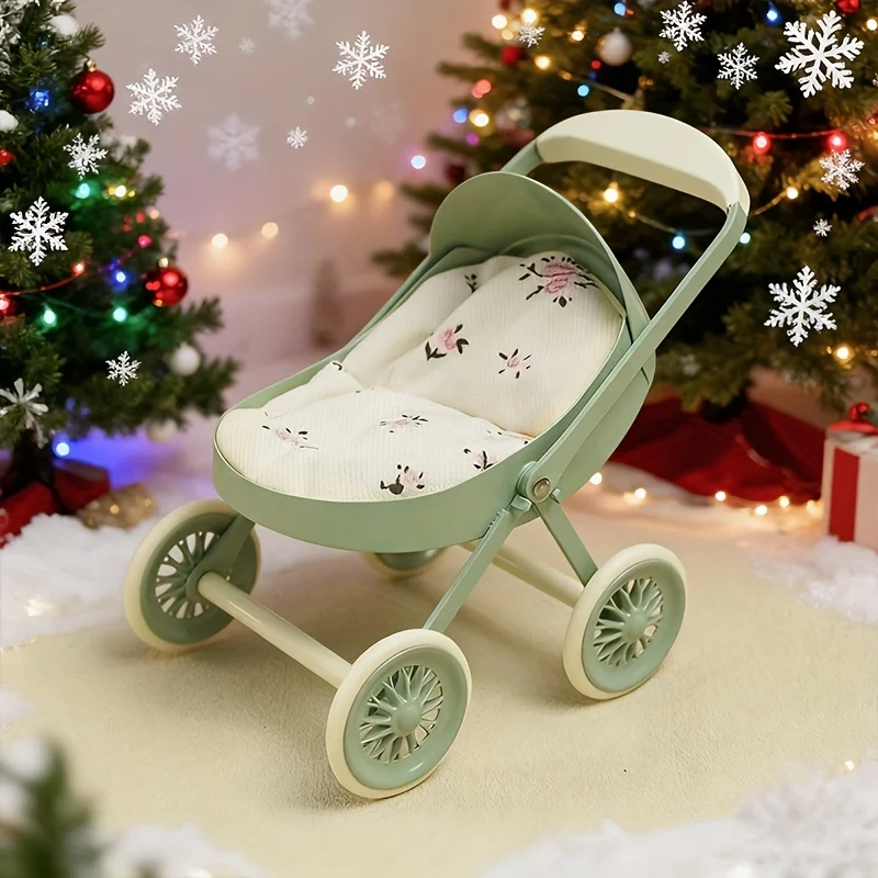 

Miniature Metal Stroller Scale Realistic Baby Pushchair for Dollhouse Miniature Scene Children's Toy Model For BJD Doll
