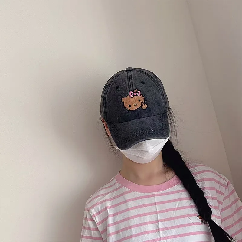 قبعة بيسبول لطيفة مع مرحبا كيتي وسانريو كارتون ، قبعة قابلة للتعديل ، قبعة رياضية في الهواء الطلق ، قبعات كاواي أنيمي بلغت ذروتها ، هدية