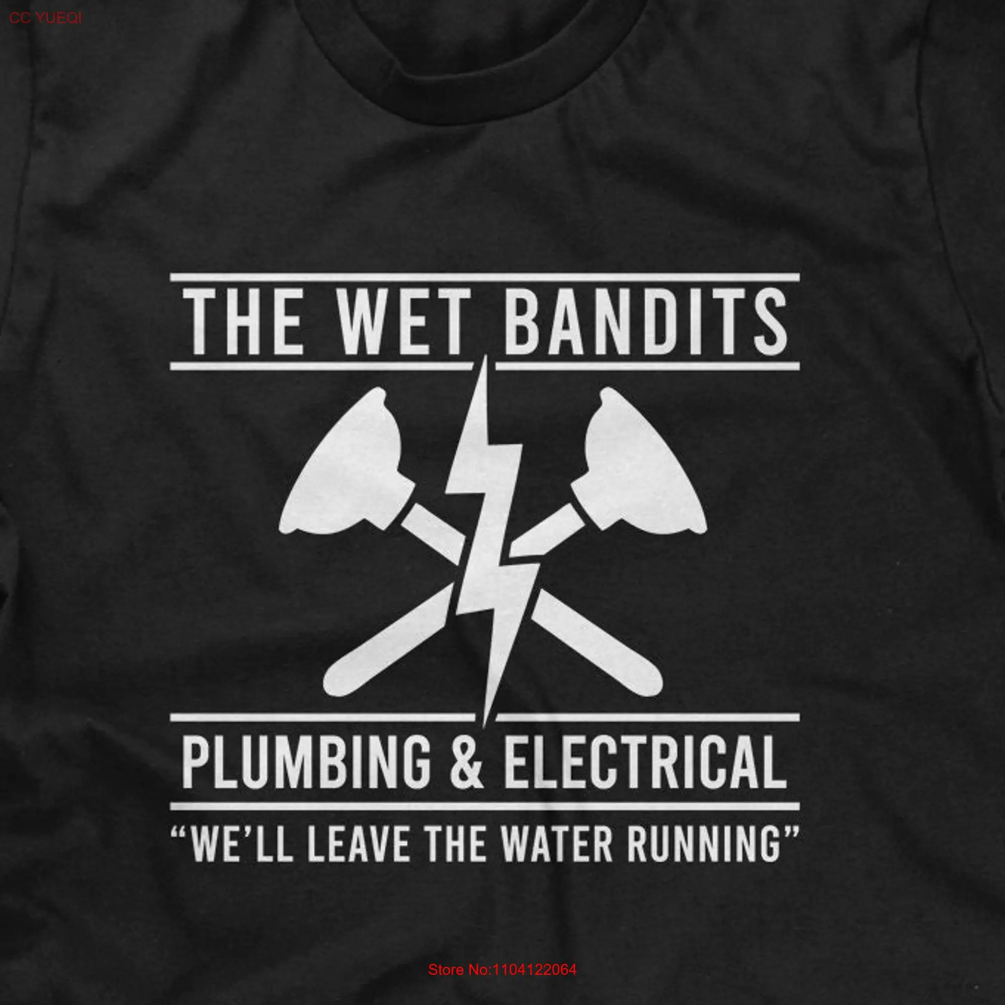 The Wet Bandits Plumbing And Electrical Mens T shirt or Funny Pop Culture long or short sleeves