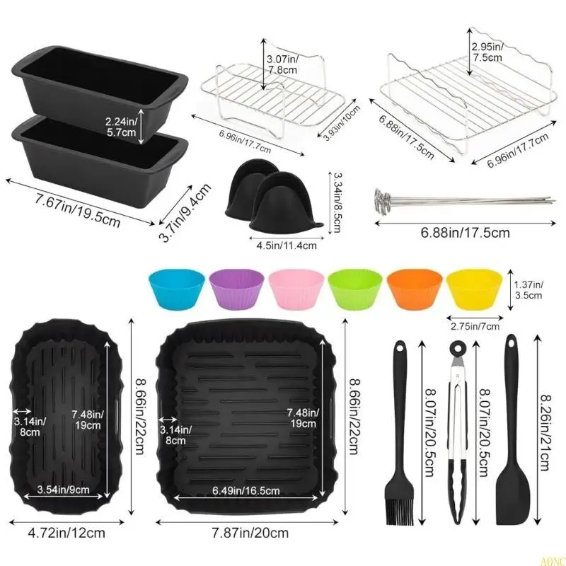 رفوف الخبز المقاومة للحرارة A0NC لرفوف سلة سلة مزدوجة رفوف الجفاف وقوالب السيليكون ملحقات الجوية
