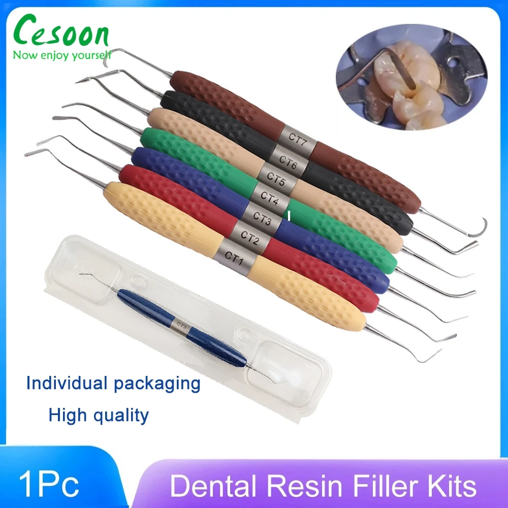 

Cesoon 1Pc Dental Resin Filler Aesthetic Restoration Kit Silicone Handle For LM Resin Knife Can Autoclavable Dentistry Tool