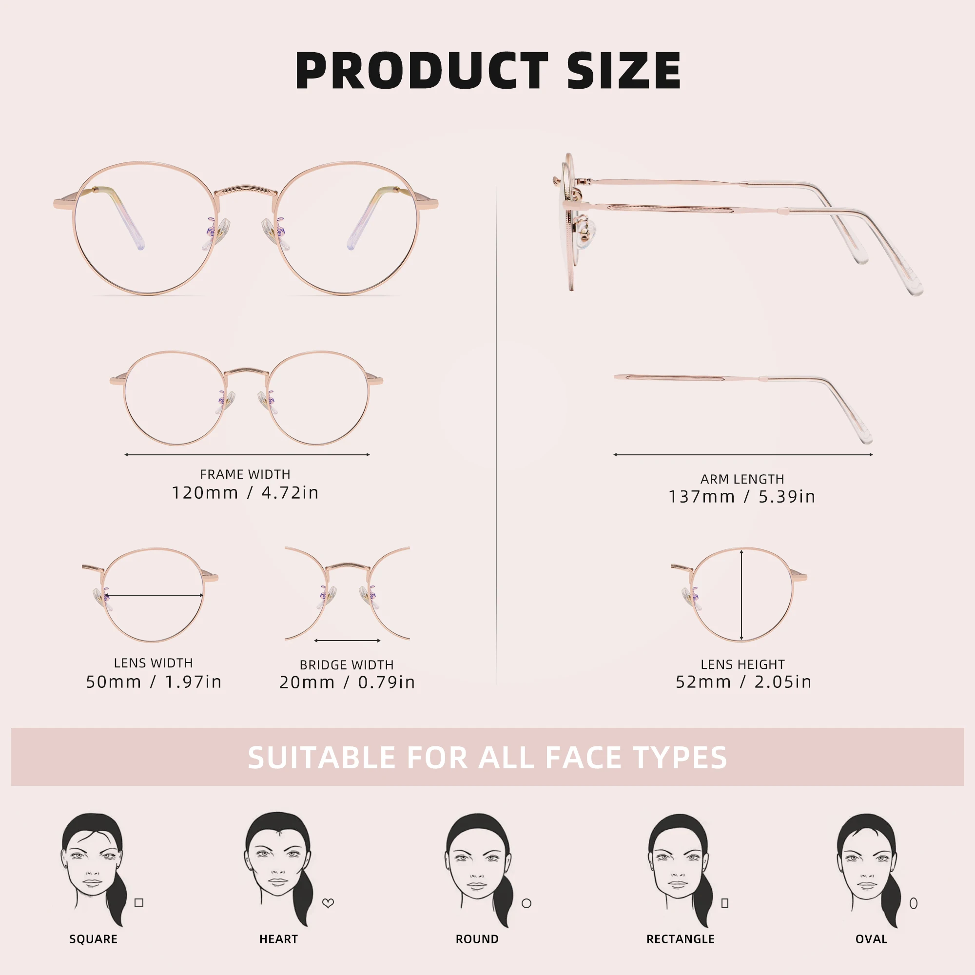 KINGSEVEN موضة الضوء الأزرق حجب النظارات الرجال/النساء النظارات المستديرة عدسة شفافة مكافحة بلو راي نظارات القراءة #5