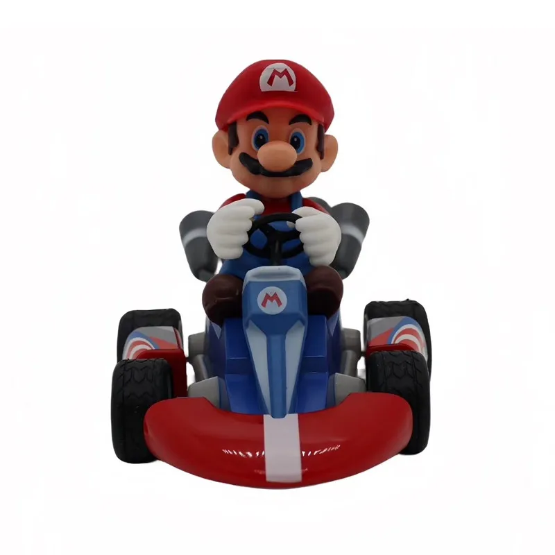 Super Mario Anime Pull Back Car, Yoshi Verde, Donkey Kong, Bowser, Luigi, Sapo Princesa, Figura Brinquedos, Boneca Modelo PVC, Presentes para