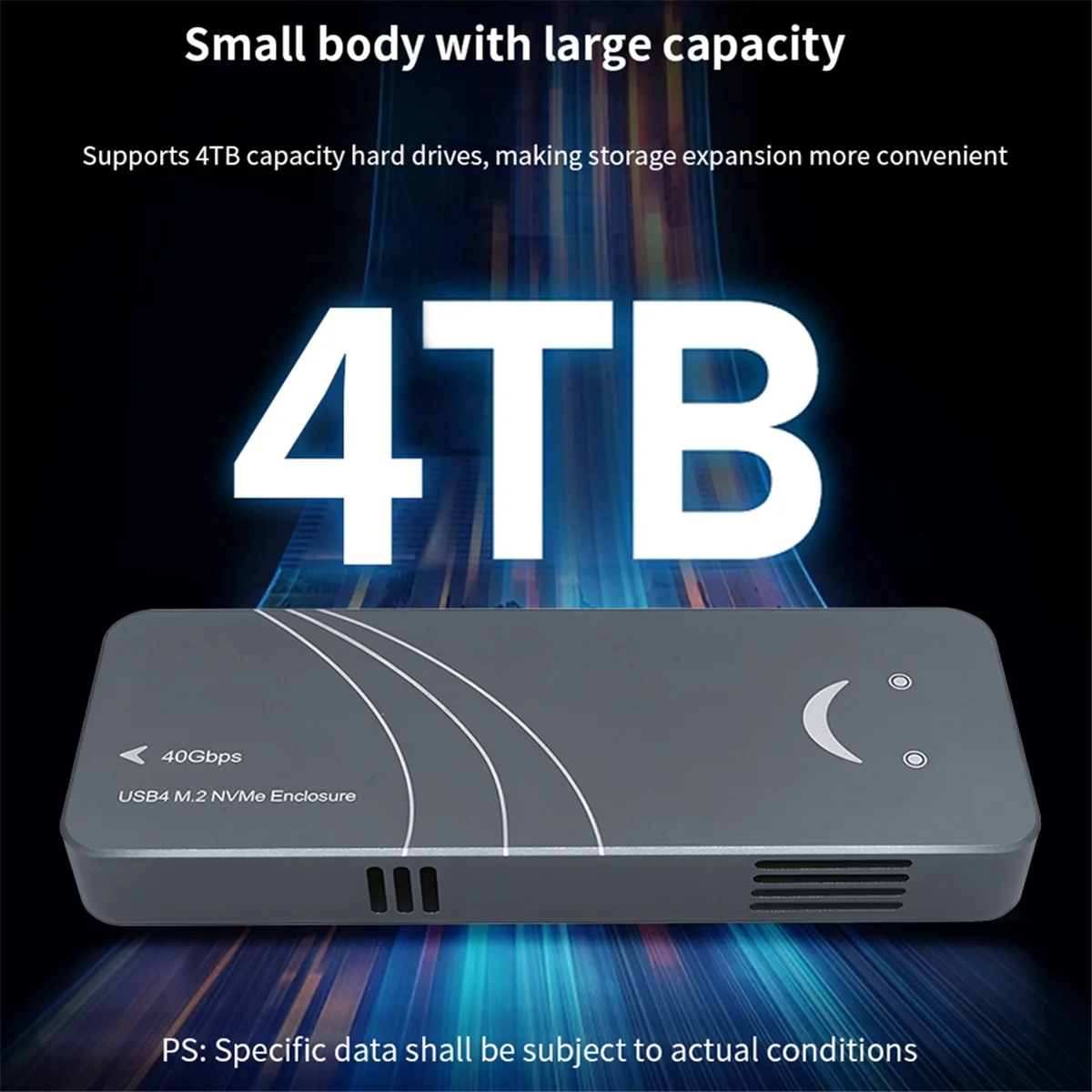 HOT AC18 USB 4.0 SSD M2 NVME HDD Enclosure 40Gbps 4TB M-Key B+M-Key Aluminum NVME External Case Support M.2 NVME 2280 Hard Disk