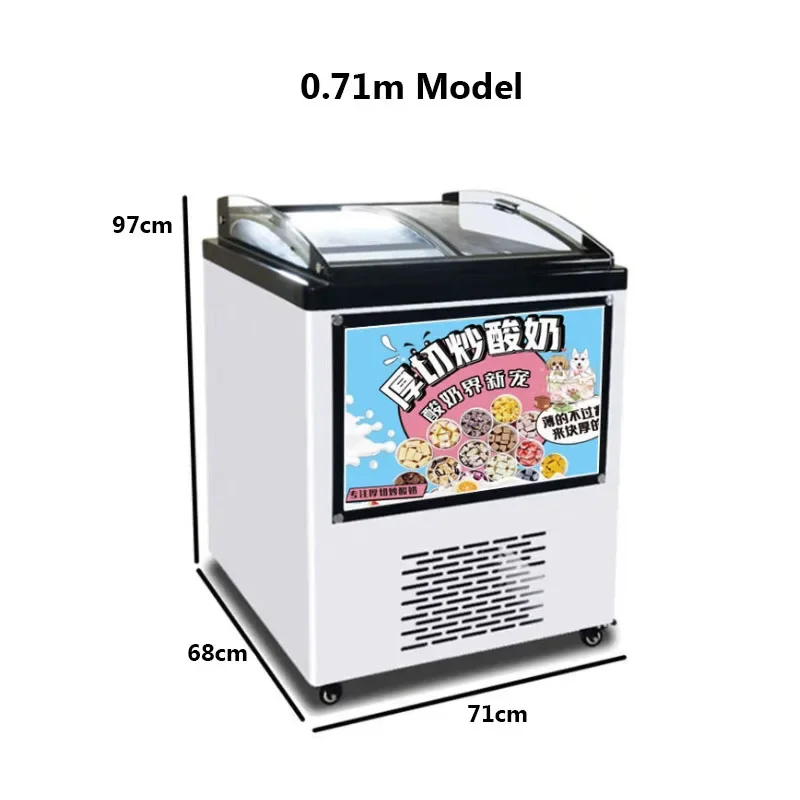Ice Cream Cold Display  Commercial Multiple Specifications Cabinet Refrigerator  Roll Cone Fridge Sundae Storage Machine