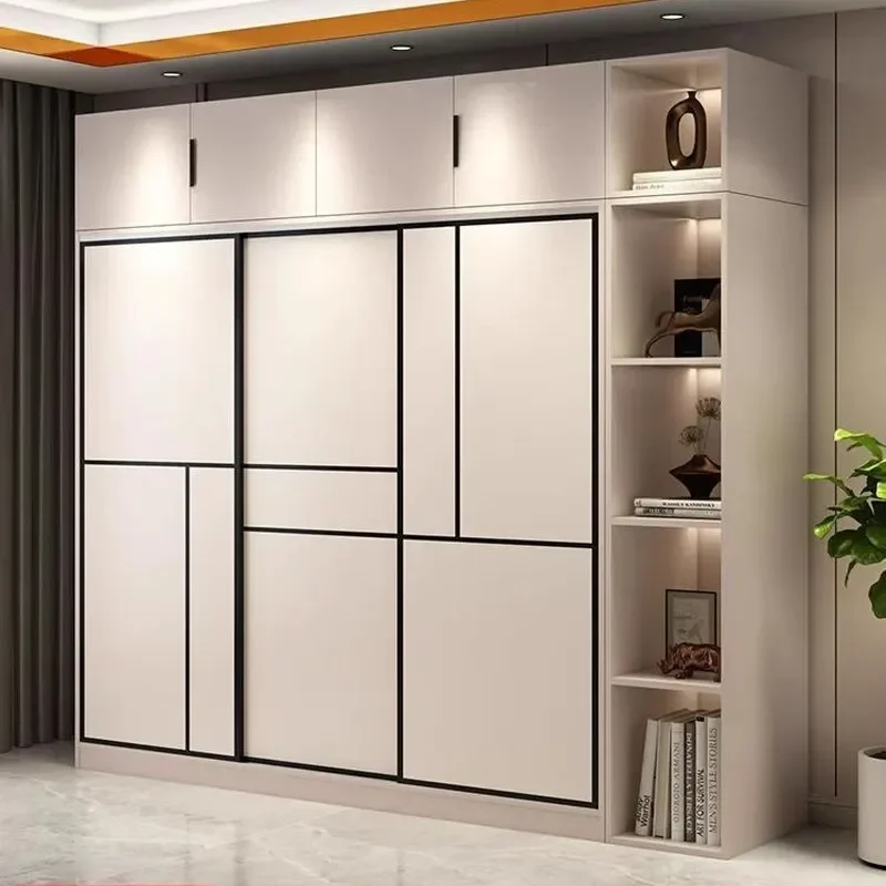for 2026 New Popular Sliding Door Wardrobe for Household Bedroom Rental Room Economical Small Apartment Simple Large Closet
