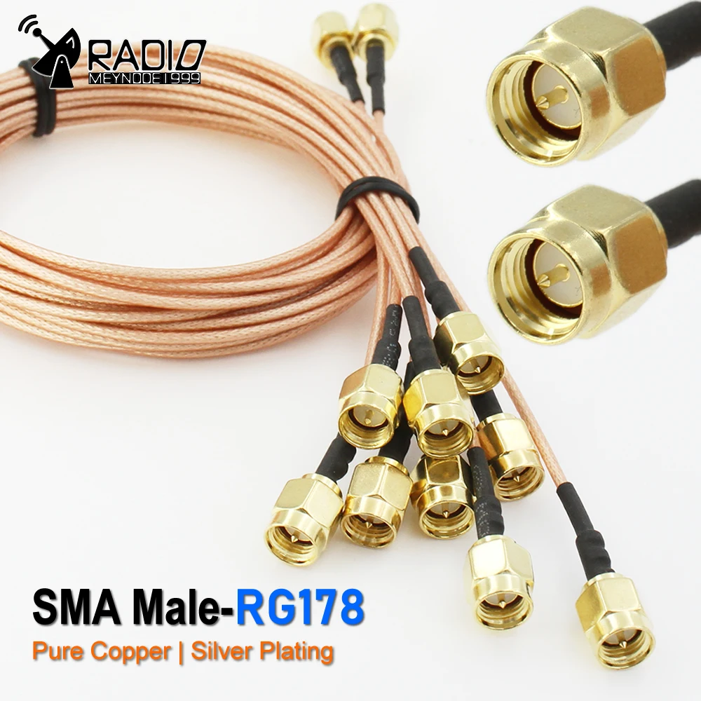 

SMA to SMA Cable Male to Male Connector Antenna extension jumper RF cable Pigtail Adapter Cable RG178 For WIFI 3G 4G GSM Antenna