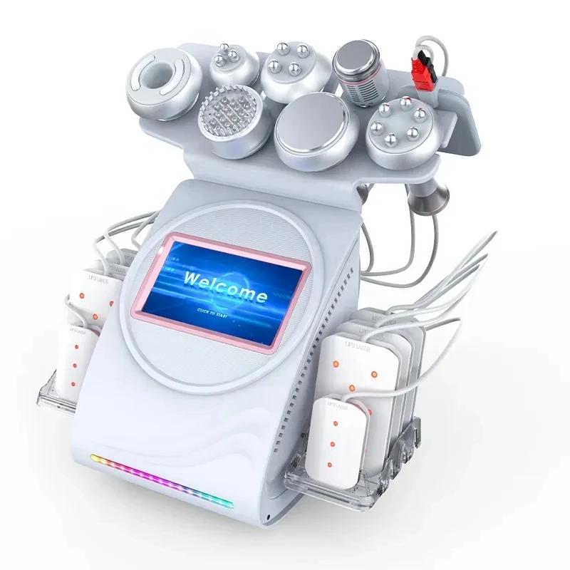 Nieuwe 9 In 1 80K Ultrasone Cavitatie Afslankmachine Verlies Gewicht Vacuüm Radiofrequentie Huidverstrakking Body Sculpting Machine