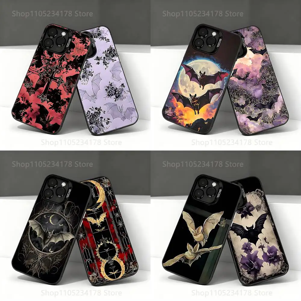 

Animal Gothic Bats Phone Case For iPhone 17,16,15,14,13,12,11,Pro,Max,Plus,E,Air,Mini Anti Fall Black Bumper