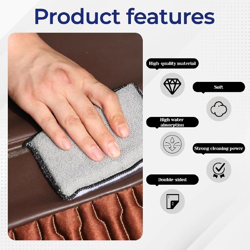 Picture 4: Car Interior Scrubbing Sponges Microfiber Car Wash Sponges Auto Detailing Scrub Pads Interior Cleaning Sponges for Car Leather