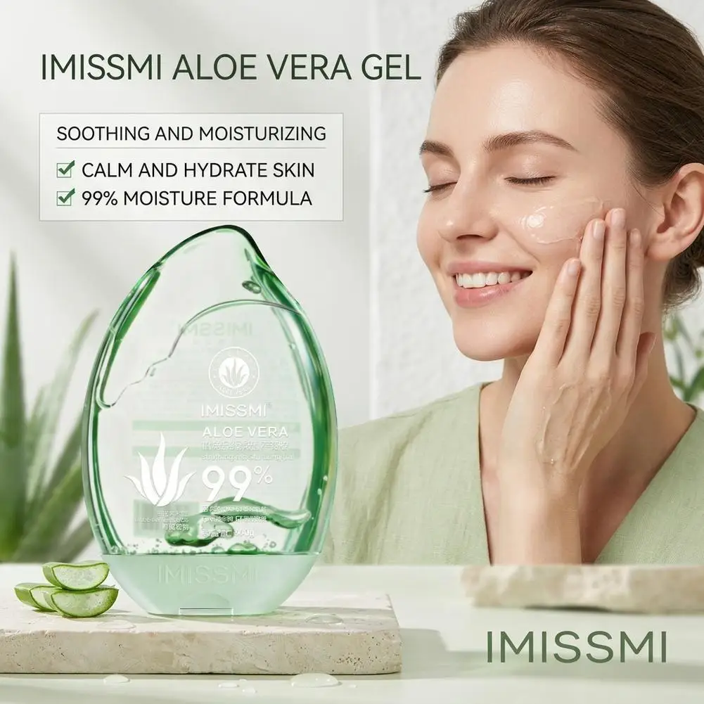 300g Aloe Vera Gel Soothing Aloe Face Moisturizer, Hydrating Aloe Gel Fast Absorbing for Face, Body & Hair, After Sun Skin Care