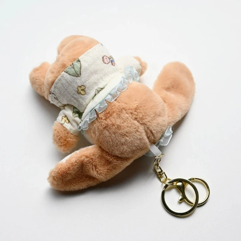 かわいい着せ替え寝ているウサギのぬいぐるみおもちゃバックパックぬいぐるみペンダントキーホルダーソフト漫画ぬいぐるみおもちゃかわいいギフト