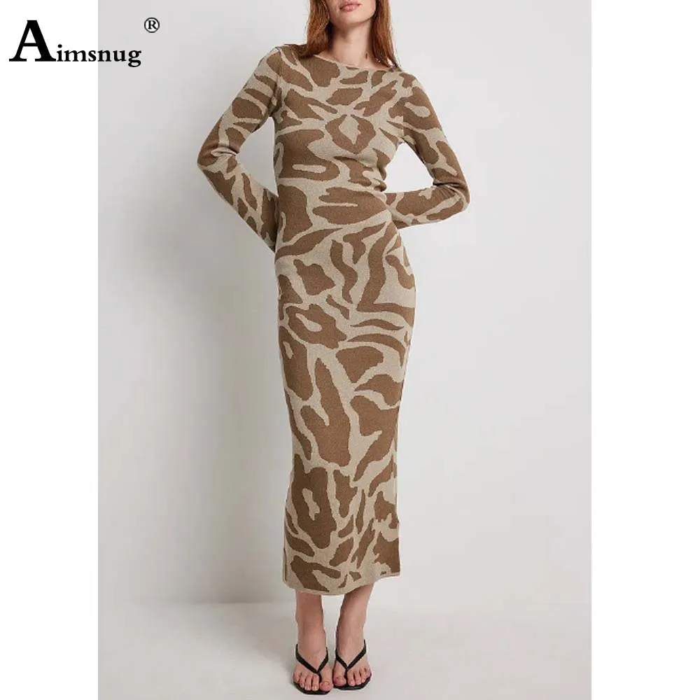 2023 Women Elegant Long Wave Cut Party Dresses Autumn Winter Knitting Maxi Dress Plus size 3xl Ladies Vintage Skinny Dress Femme