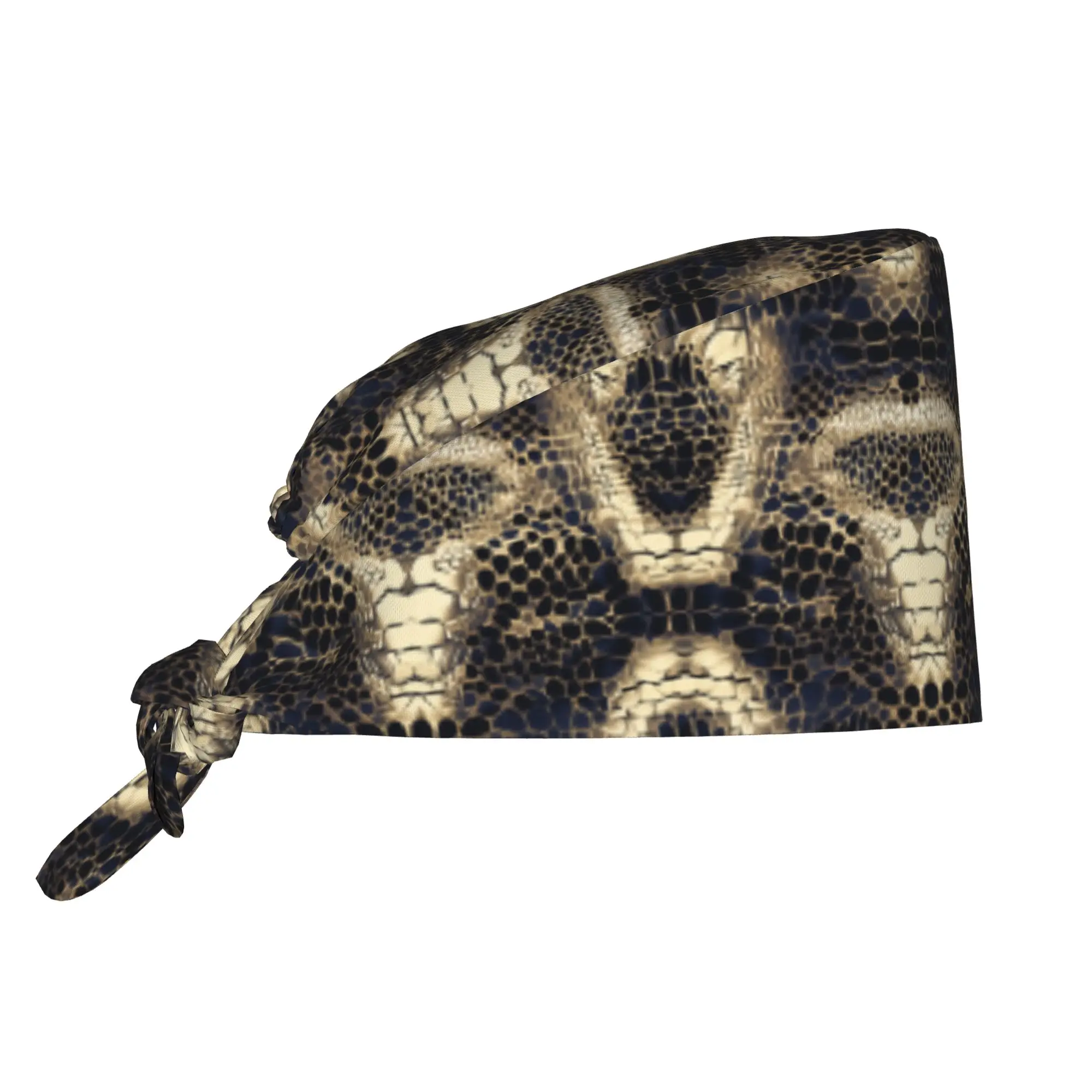 Gorgeous Snake Skin  Working Cap Surgical Hats Men Women Large Reptile  Operating Room Cap Nursing Cap Lab Works Hat