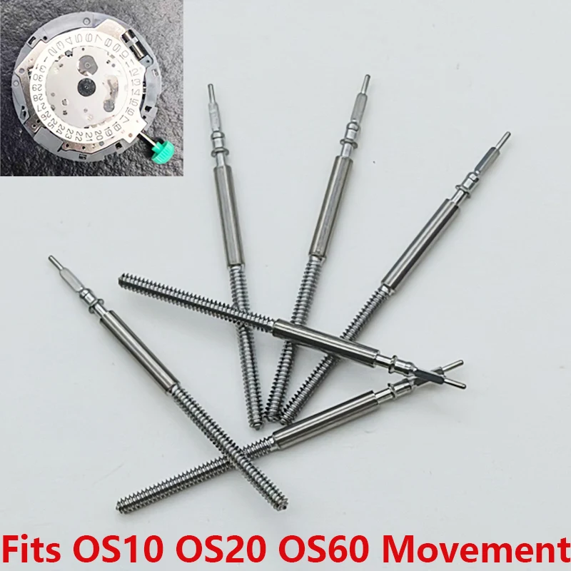 2/4 PCS OS10 OS20 OS60 Watch Crown Stem Fits OS10 OS20 OS60 Quartz Movement Watch Repair Watch Crown Stem Parts
