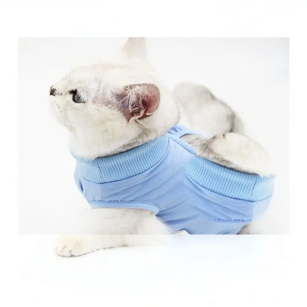 Professional Cat Spay Neuter Recovery Suit Soft Cotton Vest Breathable Surgery Clothing For Pet Healing Support