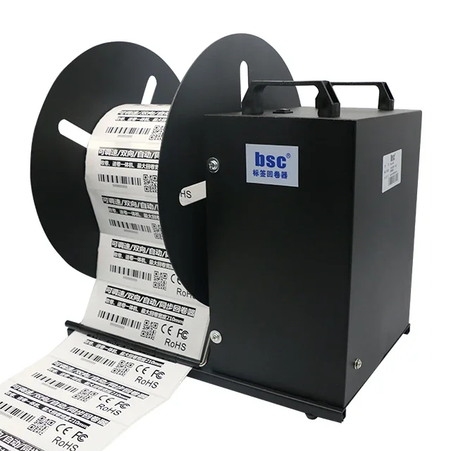 230mm Superior industrial label printer automatic labeling machine automatic sticker label rewinder rebobinadora de etiquetas